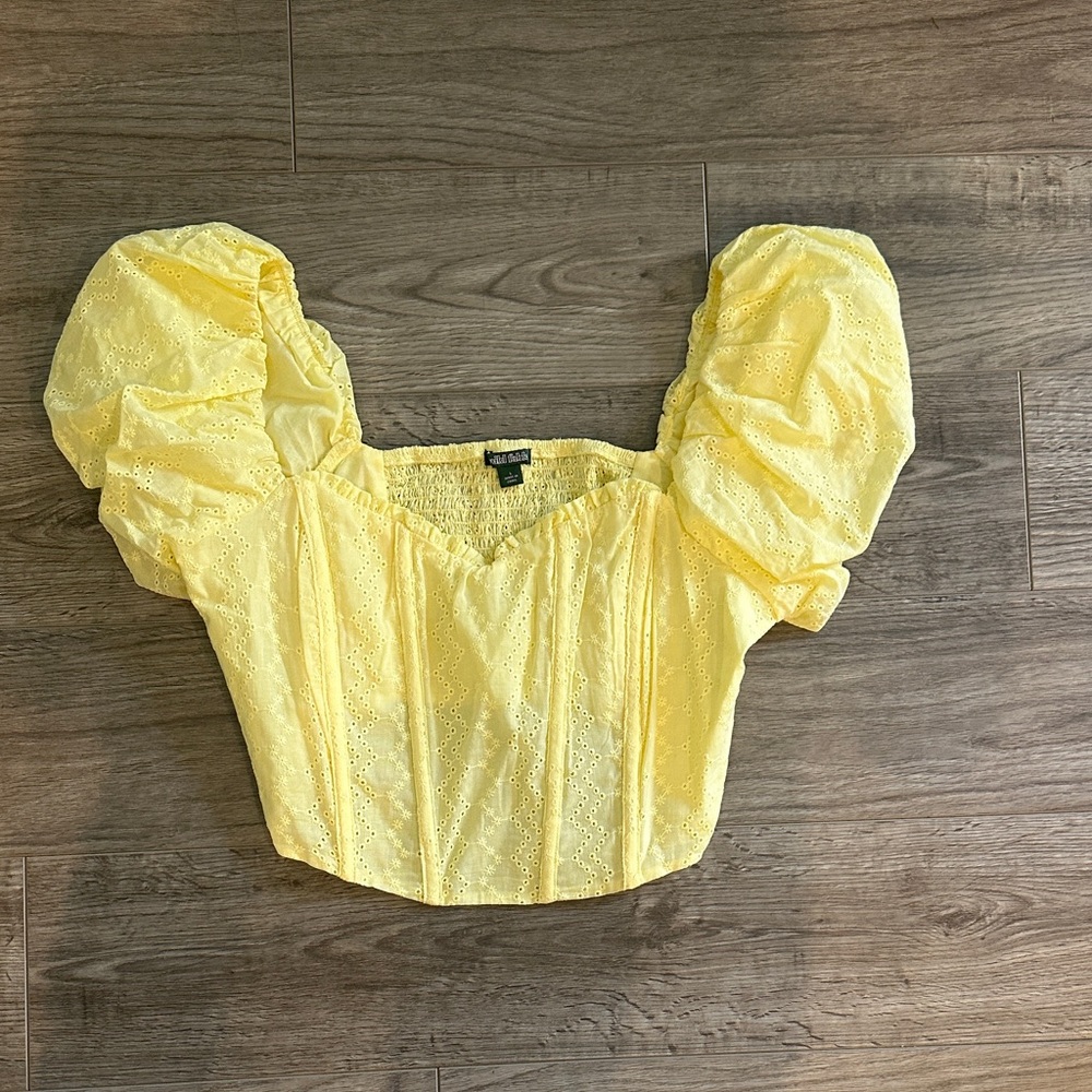 Corset yellow crop top